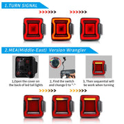 VLAND Full LED Tail Lights For Jeep Wrangler 2018-UP with Dynamic Animation and Dual Reverse Lights VLAND Factory