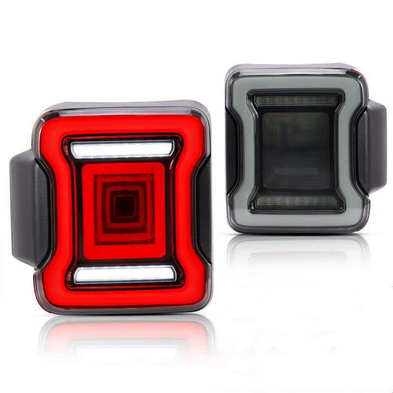 VLAND Full LED Tail Lights For Jeep Wrangler 2018-UP with Dynamic Animation and Dual Reverse Lights VLAND Factory