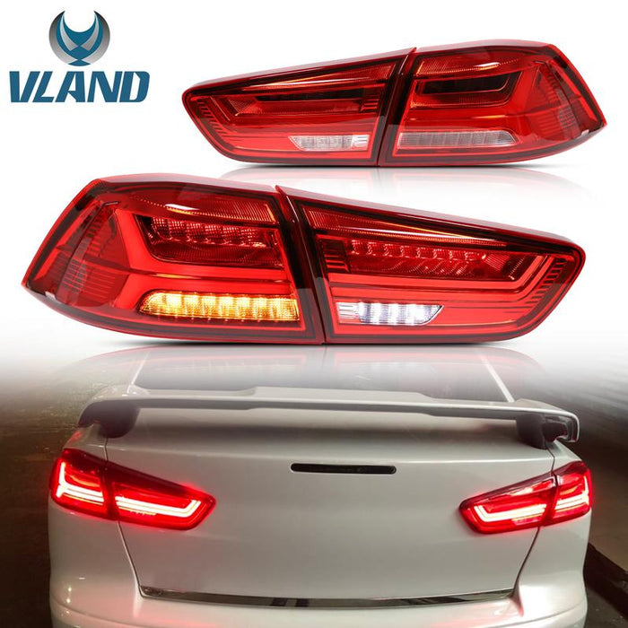 VLAND Full LED Tail Lights For Mitsubishi Lancer EVO X 2008-2018 w/Sequential indicators VLAND Factory