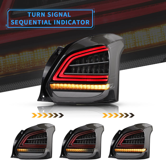VLAND Full LED Tail Lights For Suzuki Swift Sport 2017-2019 w/ Sequential indicators VLAND Factory