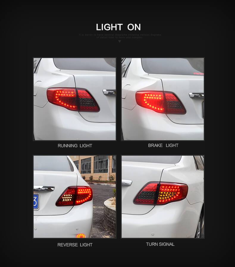VLAND Full LED Tail Lights For Toyota Corolla 2008-2011 (MOQ of 100 Sets) VLAND Factory