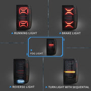 VLAND Full LED Tail Lights For Volkswagen Amarok 2010-2021 With Sequential Turn Indicator VLAND Factory