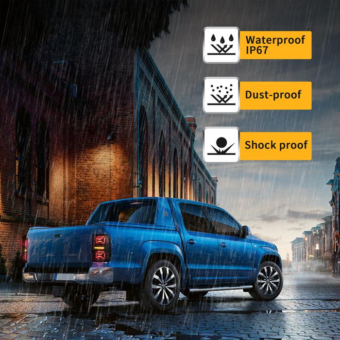 VLAND Full LED Tail Lights For Volkswagen Amarok 2010-2021 With Sequential Turn Indicator VLAND Factory