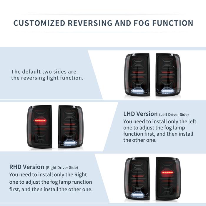 VLAND Full LED Tail Lights For Volkswagen Amarok 2010-2021 With Sequential Turn Indicator VLAND Factory