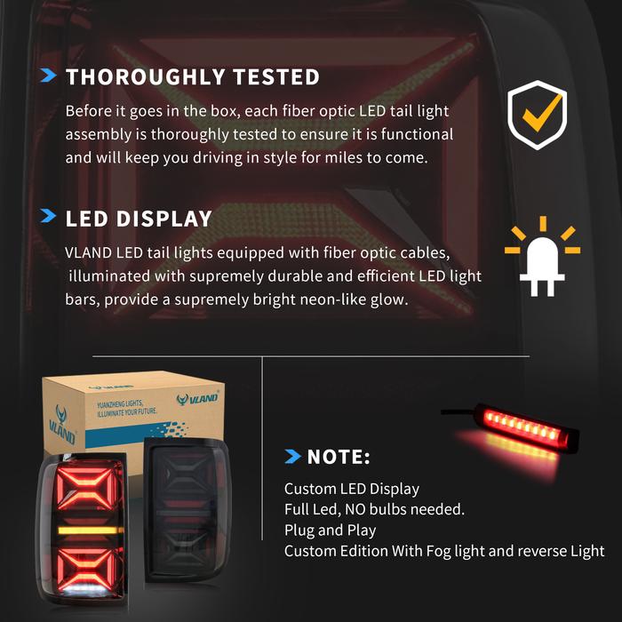 VLAND Full LED Tail Lights For Volkswagen Amarok 2010-2021 With Sequential Turn Indicator VLAND Factory