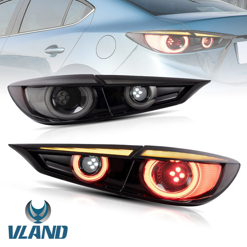 VLAND Full LED Tail Lights for Mazda 3 Axela Sedan 2014-2018 VLAND Factory