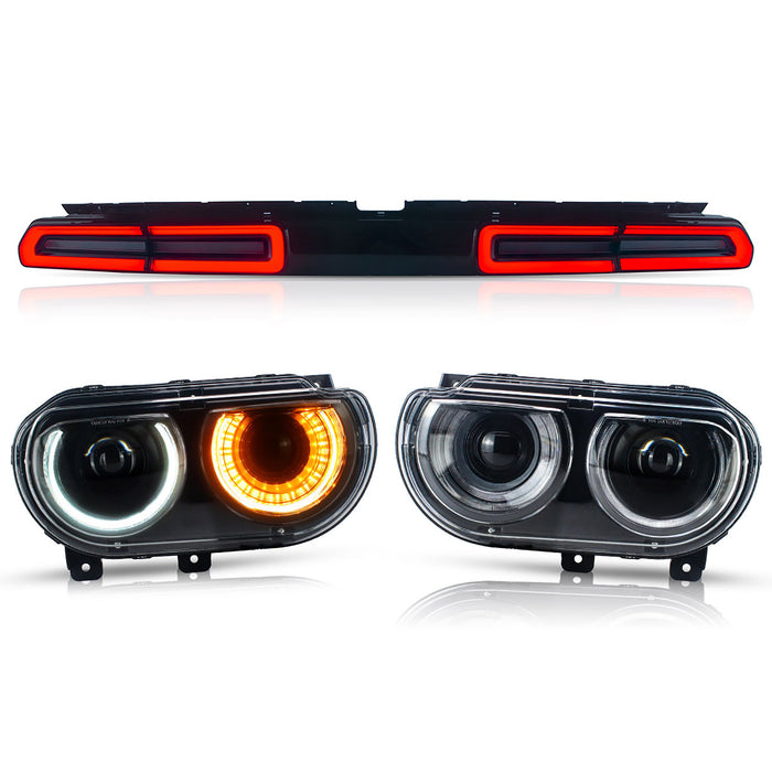 VLAND Headlights And Tail Lights For Dodge Challenger 2008-2014 VLAND Factory