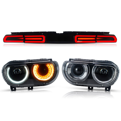 VLAND Headlights And Tail Lights For Dodge Challenger 2008-2014 VLAND Factory