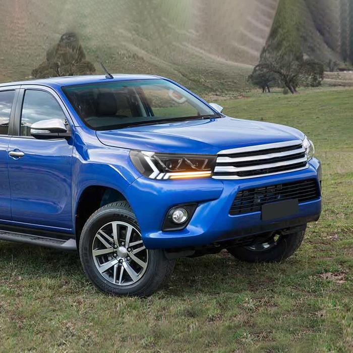 VLAND Headlights For Toyota Hilux / Revo 2015-UP 8th Gen (Eighth generation. AN110, AN120, AN130) w/Dynamic Courtesy Lighting VLAND Factory