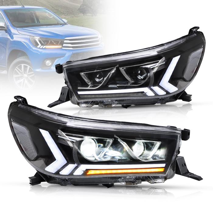 VLAND Headlights For Toyota Hilux Vigo Revo 2015-2020 w/Dynamic Courtesy Lighting (Only ONE Side) VLAND Factory