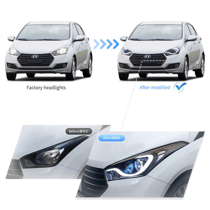VLAND LED Head Lights for Hyundai HB20 2013-2019 VLAND Factory