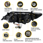 VLAND LED Headlights For 2012-2014 Toyota Camry DRL Black VLAND Factory