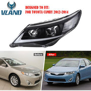 VLAND LED Headlights For 2012-2014 Toyota Camry DRL Black VLAND Factory