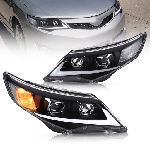 VLAND LED Headlights For 2012-2014 Toyota Camry DRL Black VLAND Factory