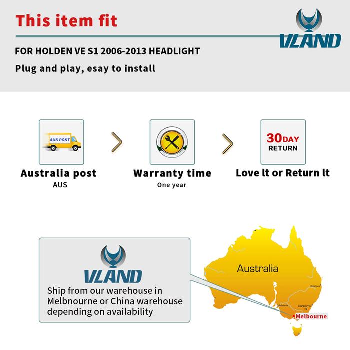 VLAND LED Headlights For Holden VE 2006-2013 VLAND Factory