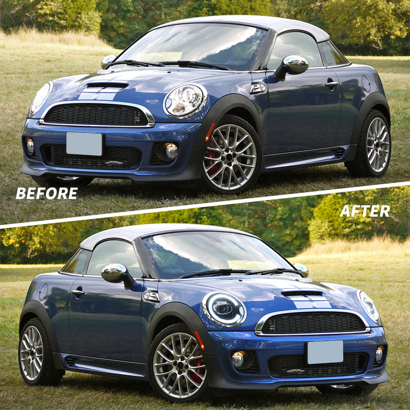 For Mini Cooper R55 R56 R57 R58 R59 R60 R61 VLAND LED Headlights For Mini Cooper R55 R56 R57 R58 R59 2007-2013 Fro ...