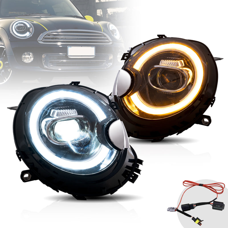 Mini R50 Headlights VLAND LED Headlights For Mini Cooper R55 R56 R57 R58 R59 2007-2013 Fro ...