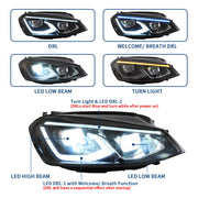 VLAND LED Headlights For Volkswagen Golf 7/ MK7 2014-2017 VLAND Factory
