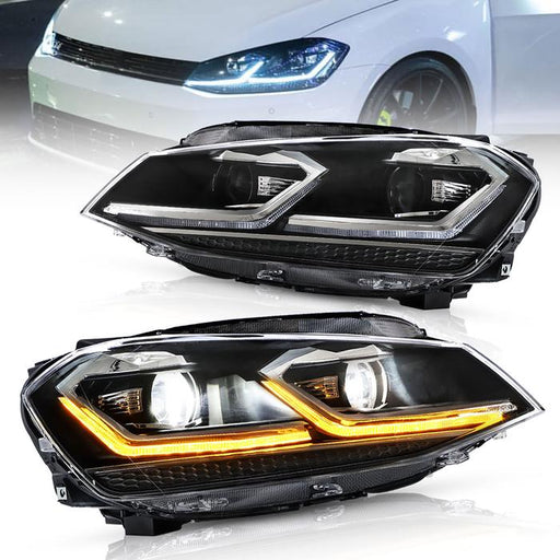 VLAND LED Headlights For Volkswagen Golf 7/ Mk7 (NOT fit for Golf GTI and Golf R models) 2014-2017 VLAND Factory
