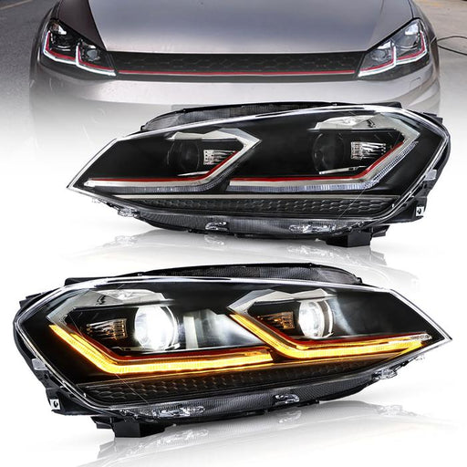 VLAND LED Headlights For Volkswagen Golf 7/ Mk7 (NOT fit for Golf GTI and Golf R models) 2014-2017 VLAND Factory