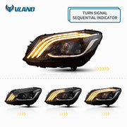 VLAND LED Headlights with blue For Mercedes Benz C-Class W205 2015-2020 VLAND Factory