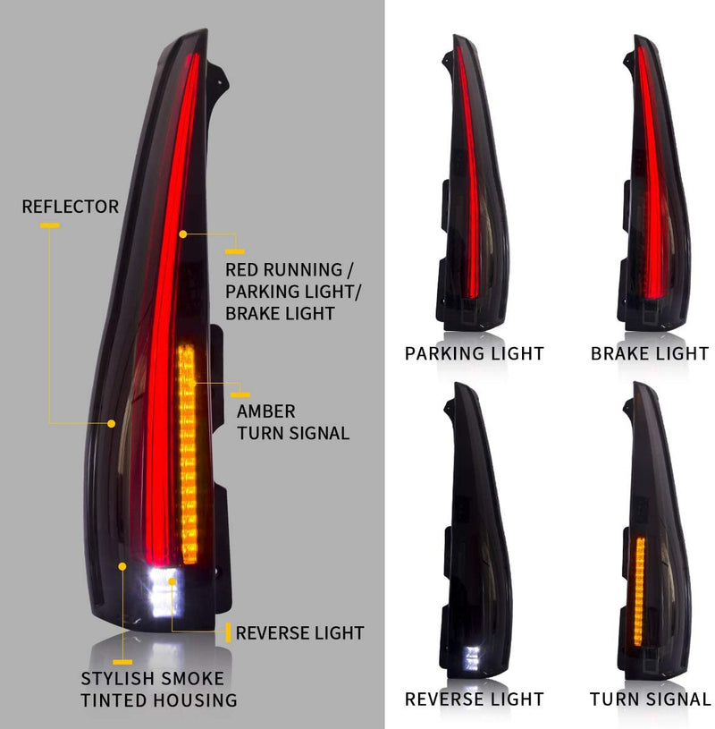 VLAND LED Tail Lights For GMC Yukon / Chevrolet Tahoe / Chevrolet Suburban 2007-2014 VLAND Factory