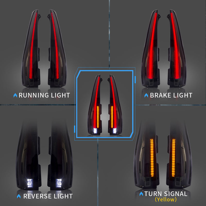 VLAND LED Tail Lights For GMC Yukon / Chevrolet Tahoe / Chevrolet Suburban 2007-2014 VLAND Factory