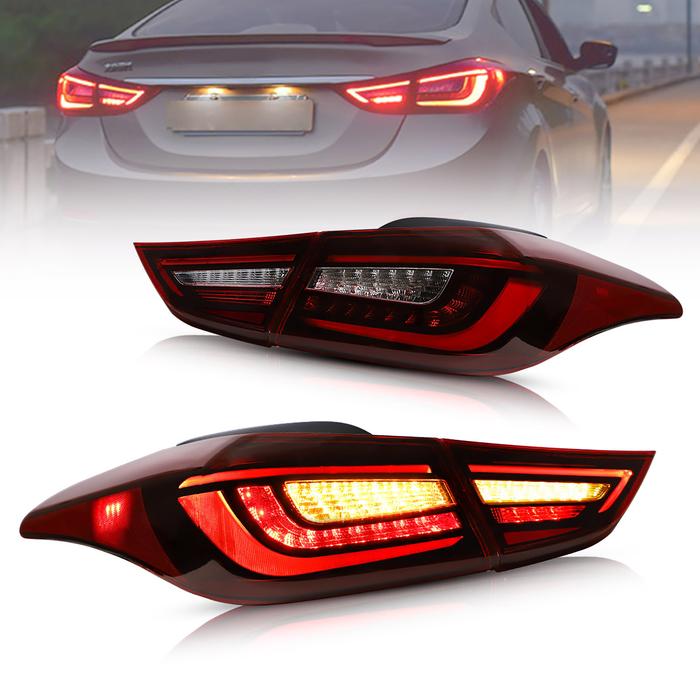 VLAND LED Tail Lights For Hyundai Elantra 2011-2016 with Sequential Indicator VLAND Factory