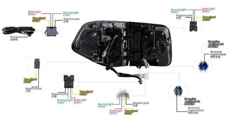 VLAND LED Tail Lights For Nissan Patrol (Y62) 2012-2019 Nissan Armada 2017-2020 Aftermarket Rear lamps VLAND Factory