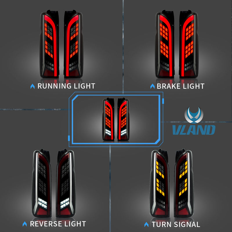 VLAND LED Tail Lights For Toyota Hiace 2005-2018 VLAND Factory