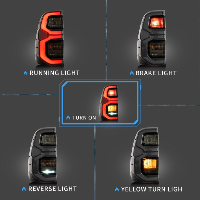 VLAND LED Tail Lights For Toyota Hilux Revo 2015-2020 VLAND Factory
