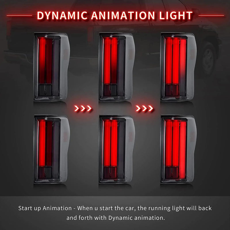 VLAND LED Tail Lights For Toyota Tundra 2007-2013 Dynamic Animation Switchback Turn Signal VLAND Factory