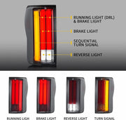 VLAND LED Tail Lights For Toyota Tundra 2007-2013 Dynamic Animation Switchback Turn Signal VLAND Factory