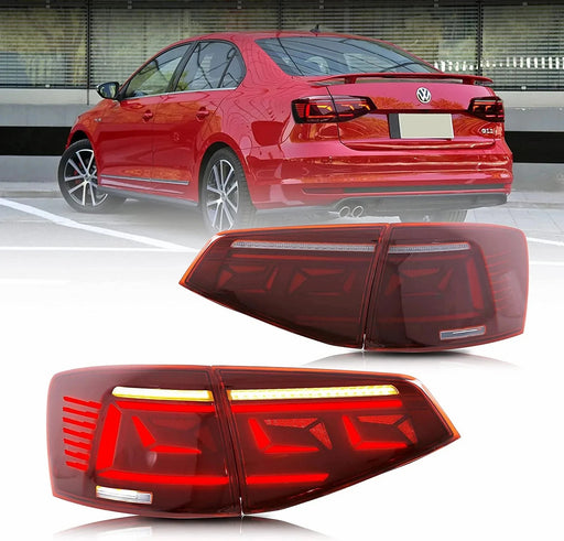VLAND LED Tail Lights For Volkswagen Jetta 2015-2018 Rear Lamps Assembly w/Start-up Animation Sequential Indicator VLAND Factory