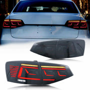 VLAND LED Tail Lights For Volkswagen Jetta 2015-2018 Rear Lamps Assembly w/Start-up Animation Sequential Indicator VLAND Factory