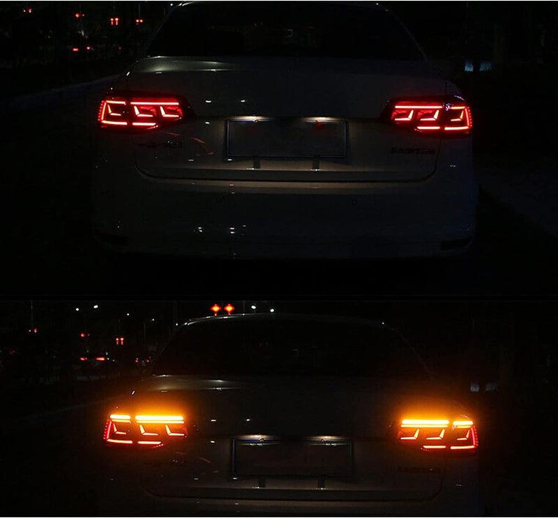 VLAND LED Tail Lights For Volkswagen Jetta 2015-2018 Rear Lamps Assembly w/Start-up Animation Sequential Indicator VLAND Factory