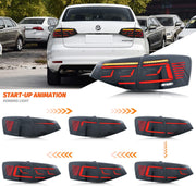 VLAND LED Tail Lights For Volkswagen Jetta 2015-2018 Rear Lamps Assembly w/Start-up Animation Sequential Indicator VLAND Factory