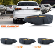 VLAND LED Tail Lights For Volkswagen Jetta 2015-2018 Rear Lamps Assembly w/Start-up Animation Sequential Indicator VLAND Factory