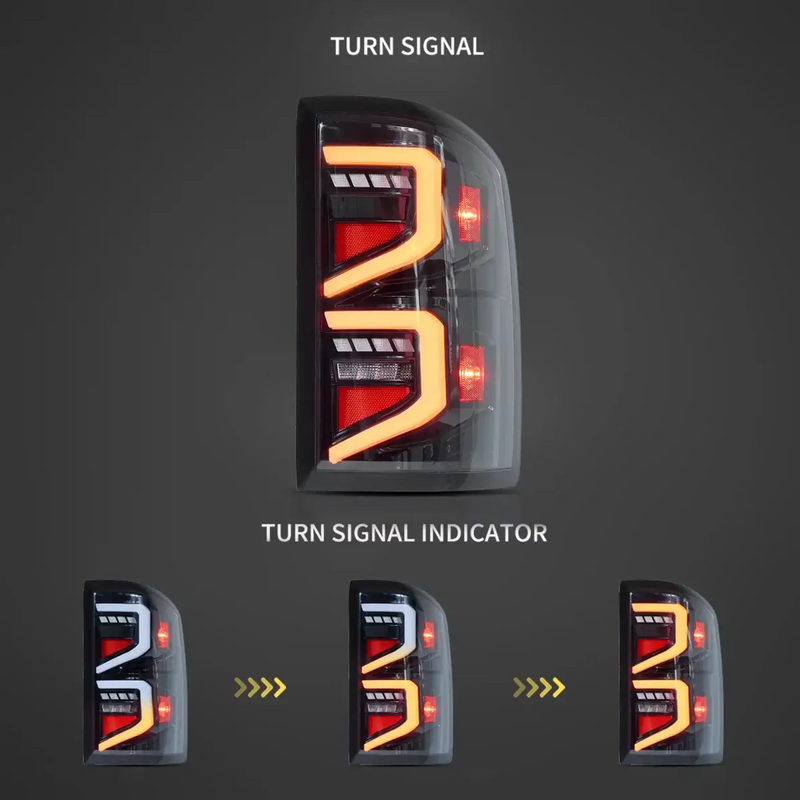 VLAND LED Tail Lights I for Chevrolet Silverado 2007-2013 1500/2500/3500 2nd Gen (Second generation) VLAND Factory