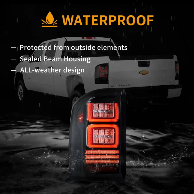 VLAND LED Tail Lights II for Chevrolet Silverado 2007-2013 1500/2500/3500 2nd Gen (Second generation) VLAND Factory