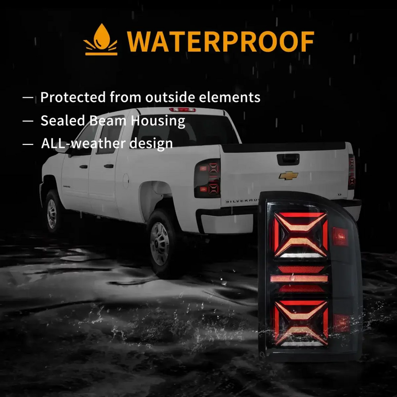 VLAND LED Tail Lights III for Chevrolet Silverado 2007-2013 1500/2500/3500 2nd Gen (Second generation) VLAND Factory