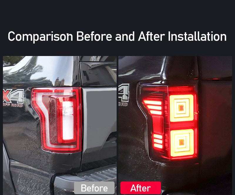 VLAND LED Tail Lights for Ford F150 13th Gen (P552) 2015-2020 With Sequential Indicators VLAND Factory