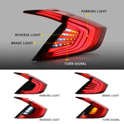 VLAND LED Taillights For Honda Civic 10th Gen 2016-2019 With/Without Trunk Lights VLAND Factory