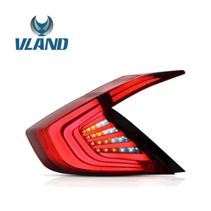VLAND LED Taillights For Honda Civic 10th Gen 2016-2019 With/Without Trunk Lights VLAND Factory