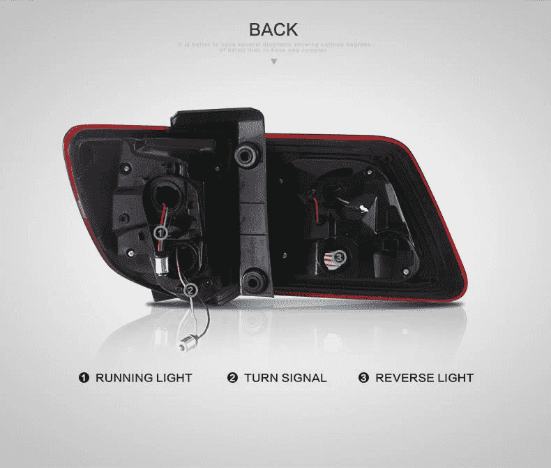VLAND LED Taillights For Toyota Fortuner 2012-2015 with Sequential Indicator VLAND Factory