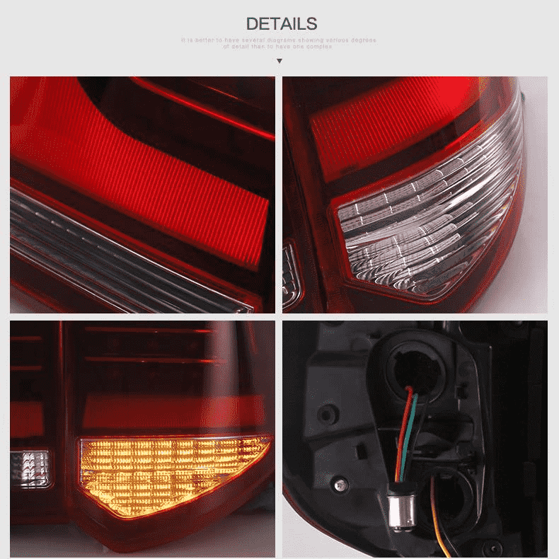 VLAND LED Taillights For Toyota Fortuner 2012-2015 with Sequential Indicator VLAND Factory