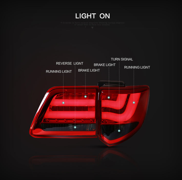 VLAND LED Taillights For Toyota Fortuner 2012-2016 VLAND Factory