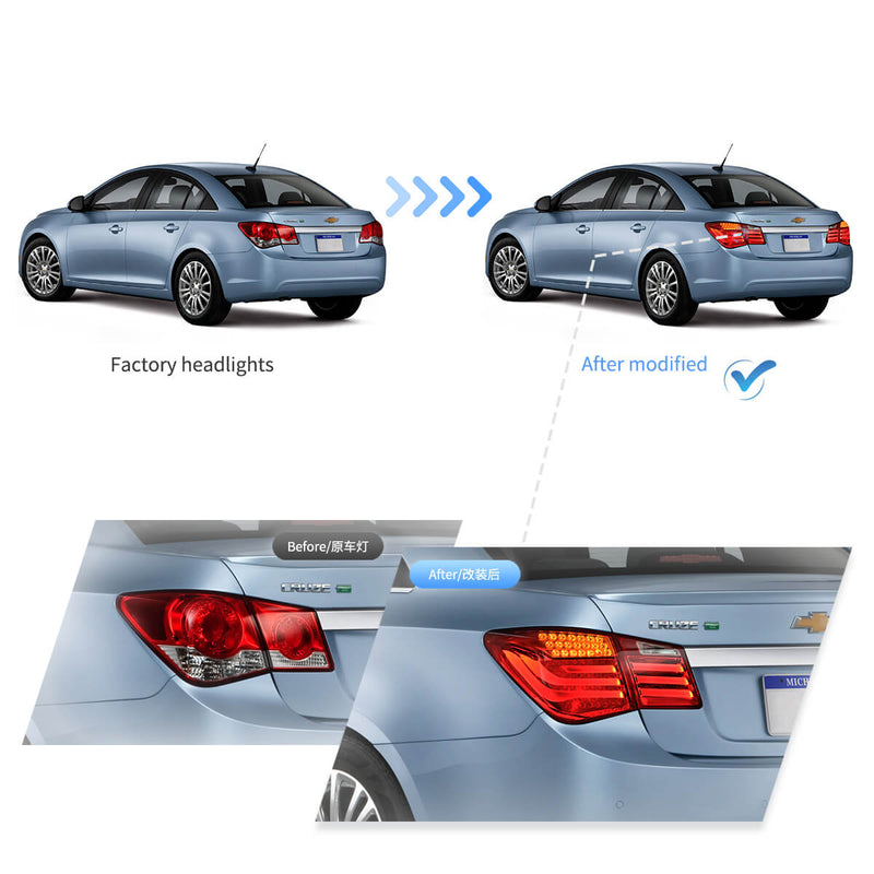 VLAND LED Taillights for CHEVROLET CRUZE 2010-2014 VLAND Factory