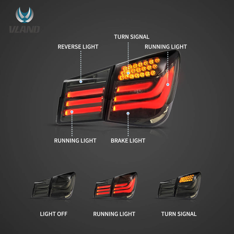 VLAND LED Taillights for CHEVROLET CRUZE 2010-2014 VLAND Factory