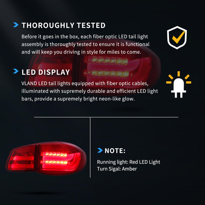 VLAND LED Taillights for Volkswagen Tiguan 1th Gen (5N) 2007-2012 VLAND Factory